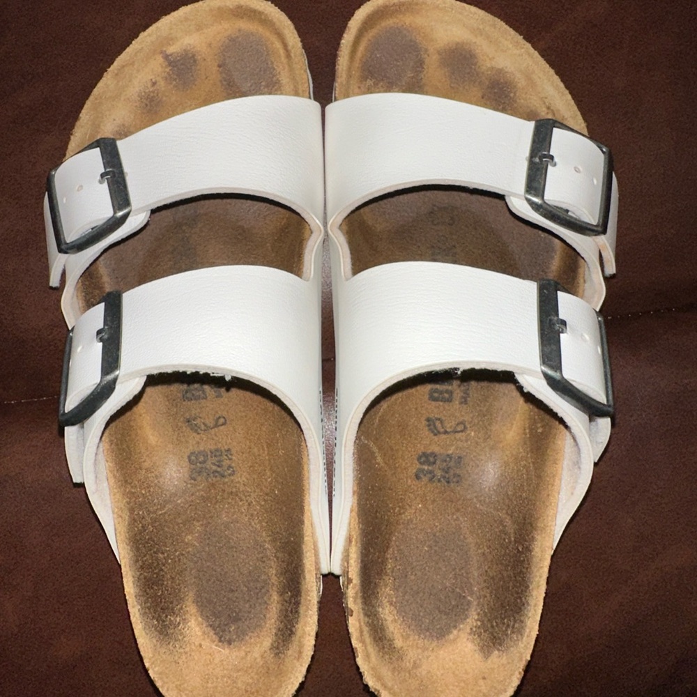 Birkenstock White Double Strap Sandals